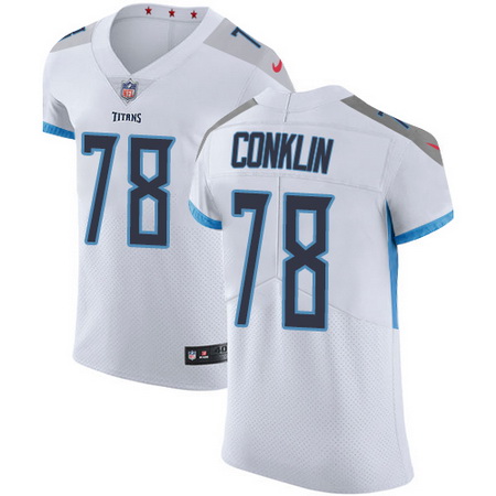 Nike Titans #78 Jack Conklin White Mens Stitched NFL Vapor Untou