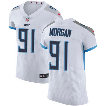 Nike Titans #91 Derrick Morgan White Mens Stitched NFL Vapor Untouchable Elite Jersey