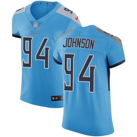 Nike Titans #94 Austin Johnson Light Blue Team Color Mens Stitched NFL Vapor Untouchable Elite Jerse