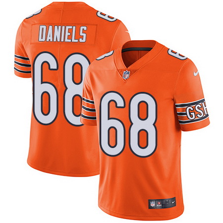 Nike Bears #68 James Daniels Orange Mens Stitched NFL Limited Ru