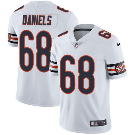 Nike Bears #68 James Daniels White Mens Stitched NFL Vapor Untou