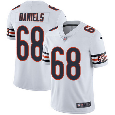 Nike Bears #68 James Daniels White Mens Stitched NFL Vapor Untouchable Limited Jersey