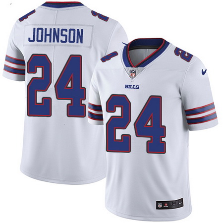 Nike Bills #24 Taron Johnson White Mens Stitched NFL Vapor Untou