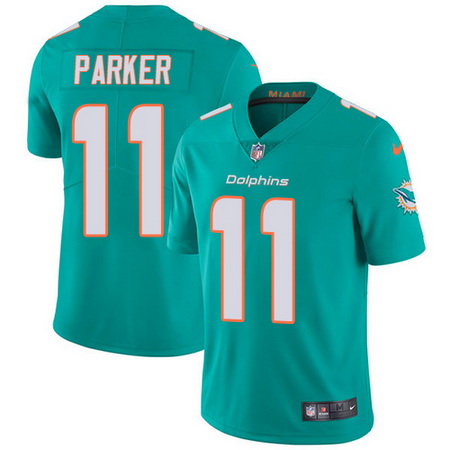 Nike Dolphins #11 DeVante Parker Aqua Green Team Color Mens Stitched NFL Vapor Untouchable Limited J