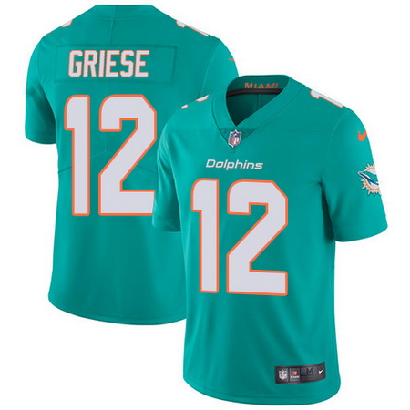 Nike Dolphins #12 Bob Griese Aqua Green Team Color Mens Stitched NFL Vapor Untouchable Limited Jerse