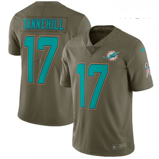 Mens Nike Miami Dolphins 17 Ryan Tannehill Limited Olive 2017 Sa