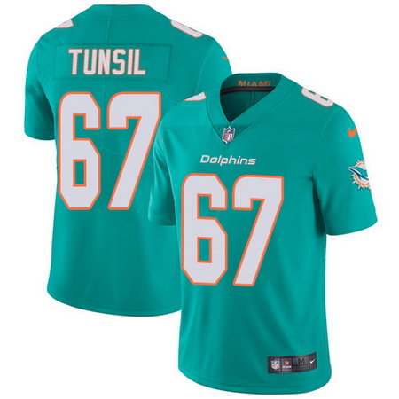 Nike Dolphins #67 Laremy Tunsil Aqua Green Team Color Mens Stitched NFL Vapor Untouchable Limited Je