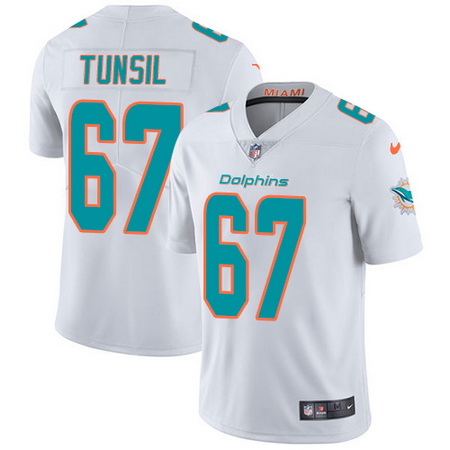 Nike Dolphins #67 Laremy Tunsil White Mens Stitched NFL Vapor Un