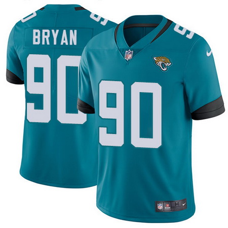 Nike Jaguars #90 Taven Bryan Teal Green Team Color Mens Stitched NFL Vapor Untouchable Limited Jerse