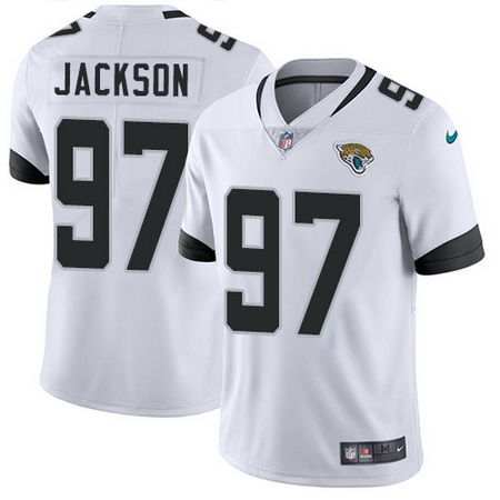 Nike Jaguars #97 Malik Jackson White Mens Stitched NFL Vapor Untouchable Limited Jersey