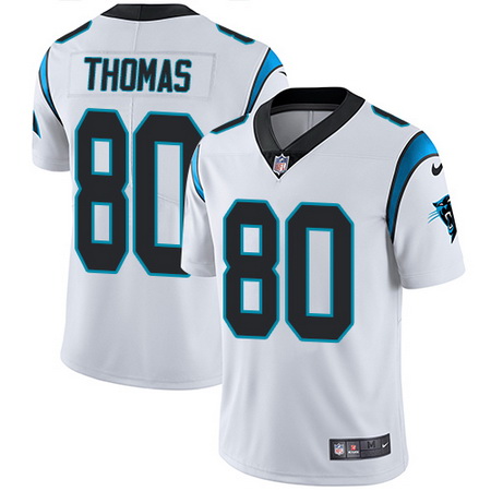 Nike Panthers #80 Ian Thomas White Mens Stitched NFL Vapor Untou