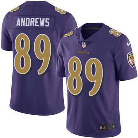 Nike Ravens #89 Mark Andrews Purple Mens Stitched NFL Limited Rush Jersey