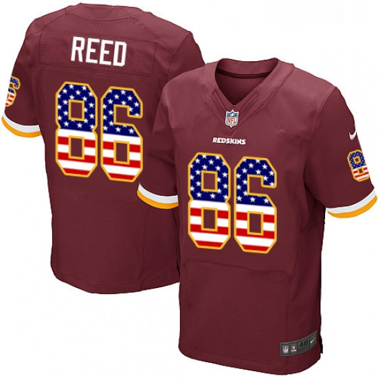 Mens Nike Washington Redskins 86 Jordan Reed Elite Burgundy Red 