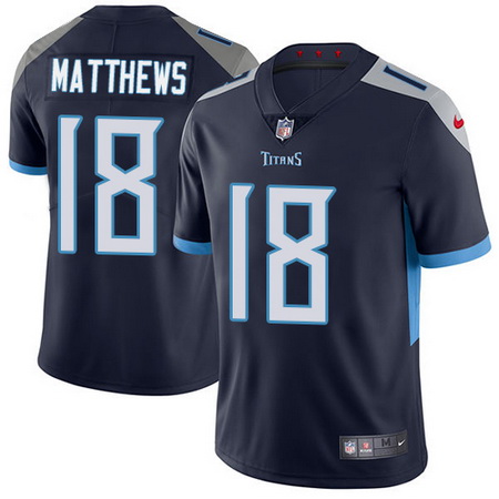 Nike Titans #18 Rishard Matthews Navy Blue Alternate Mens Stitched NFL Vapor Untouchable Limited Jer