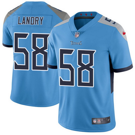 Nike Titans #58 Harold Landry Light Blue Team Color Mens Stitched NFL Vapor Untouchable Limited Jers