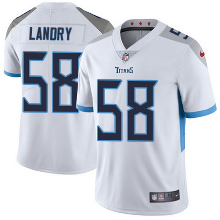 Nike Titans #58 Harold Landry White Mens Stitched NFL Vapor Untouchable Limited Jersey