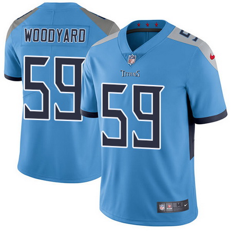 Nike Titans #59 Wesley Woodyard Light Blue Team Color Mens Stitc