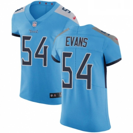 Mens Nike Tennessee Titans 54 Rashaan Evans Light Blue Alternate Vapor Untouchable Elite Player NFL 