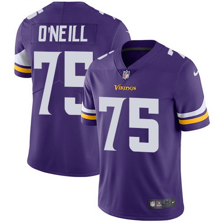 Nike Vikings #75 Brian O Neill Purple Team Color Mens Stitched N