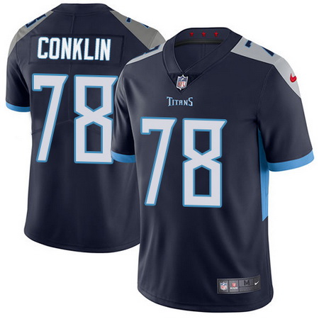 Nike Titans #78 Jack Conklin Navy Blue Alternate Mens Stitched NFL Vapor Untouchable Limited Jersey
