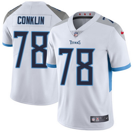 Nike Titans #78 Jack Conklin White Mens Stitched NFL Vapor Untou