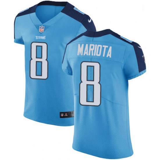 Mens Nike Tennessee Titans 8 Marcus Mariota Light Blue Team Colo