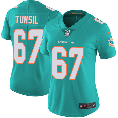 Nike Dolphins #67 Laremy Tunsil Aqua Green Team Color Womens Stitched NFL Vapor Untouchable Limited 