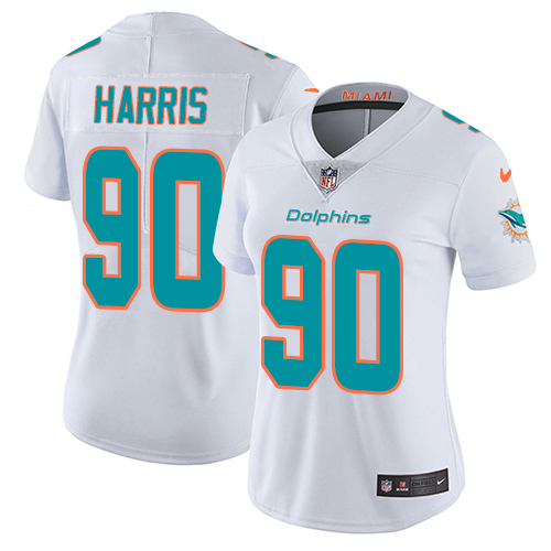Nike Dolphins #90 Charles Harris White Womens Stitched NFL Vapor