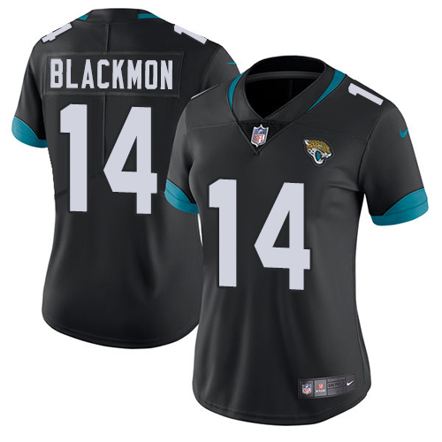 Nike Jaguars #14 Justin Blackmon Black Alternate Womens Stitched NFL Vapor Untouchable Limited Jerse