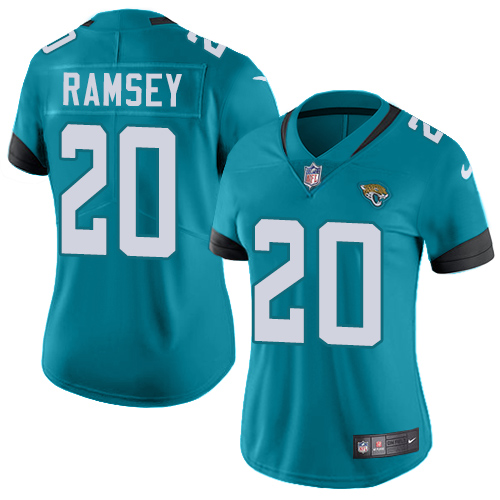 Nike Jaguars #20 Jalen Ramsey Teal Green Team Color Womens Stitched NFL Vapor Untouchable Limited Je