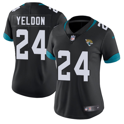 Nike Jaguars #24 T J Yeldon Black Alternate Womens Stitched NFL 