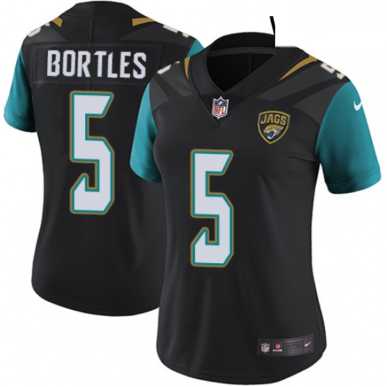 Womens Nike Jacksonville Jaguars 5 Blake Bortles Black Alternate Vapor Untouchable Limited Player NF