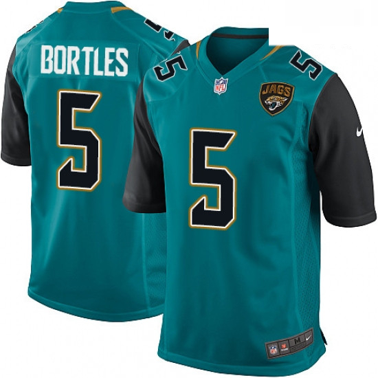 Men Nike Jacksonville Jaguars 5 Blake Bortles Game Teal Green Te