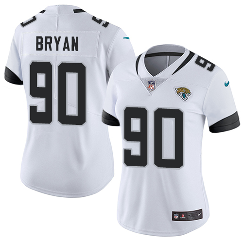Nike Jaguars #90 Taven Bryan White Womens Stitched NFL Vapor Unt