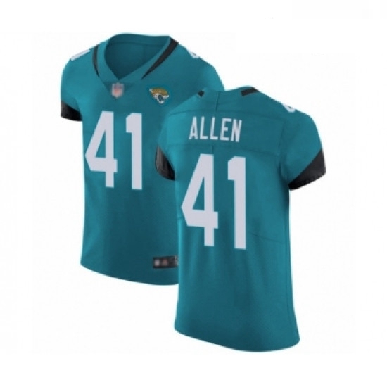 Men Jacksonville Jaguars 41 Josh Allen Teal Green Alternate Vapor Untouchable Elite Player Football 