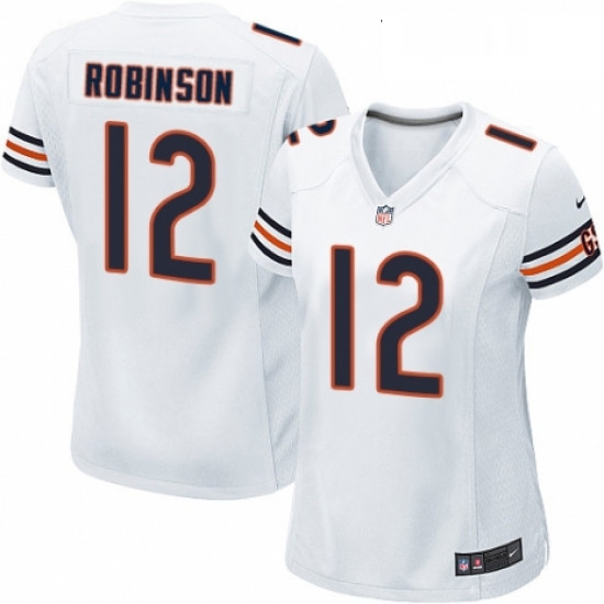 Womens Nike Chicago Bears 12 Allen Robinson Game White NFL Jerse