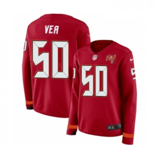 Womens Nike Tampa Bay Buccaneers 50 Vita Vea Limited Red Therma 