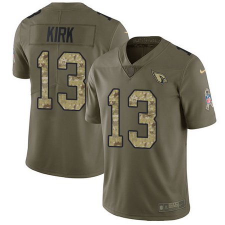 Nike Cardinals #13 Christian Kirk Olive Camo Youth Stitched NFL Limited 2017 Salute to Service Jerse