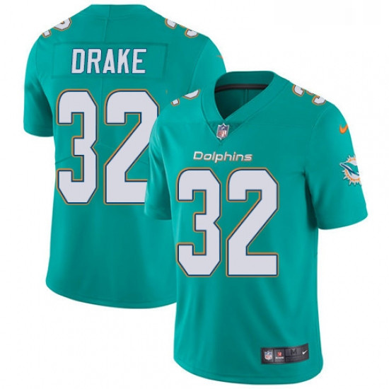 Youth Nike Miami Dolphins 32 Kenyan Drake Aqua Green Team Color Vapor Untouchable Limited Player NFL