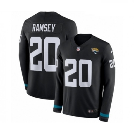 Youth Nike Jacksonville Jaguars 21 AJ Bouye Limited Black Salute to Service Therma Long Sleeve NFL J