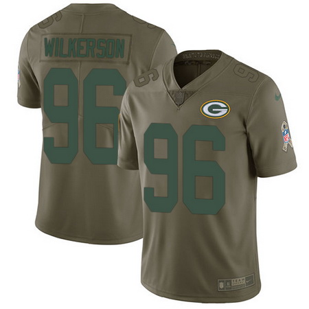 Nike Packers #96 Muhammad Wilkerson Olive Youth Stitched NFL Lim