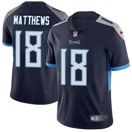 Nike Titans #18 Rishard Matthews Navy Blue Alternate Youth Stitched NFL Vapor Untouchable Limited Je