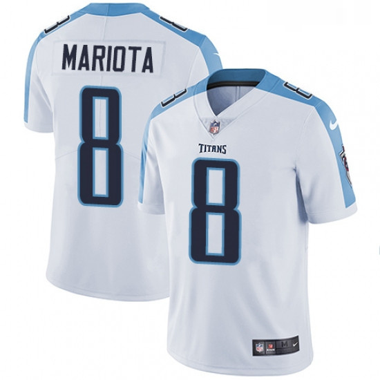 Youth Nike Tennessee Titans 8 Marcus Mariota White Vapor Untouchable Limited Player NFL Jersey