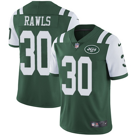 Youth Nike Jets #30 Thomas Rawls Green Team Color Youth Stitched NFL Vapor Untouchable Limited Jerse