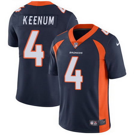 Nike Broncos #4 Case Keenum Navy Blue Alternate Mens Stitched NFL Vapor Untouchable Limited Jersey