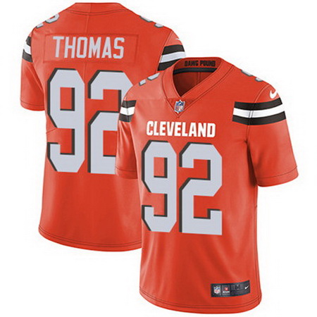 Nike Browns #92 Chad Thomas Orange Alternate Mens Stitched NFL V