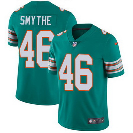 Nike Dolphins #46 Durham Smythe Aqua Green Alternate Mens Stitched NFL Vapor Untouchable Limited Jer