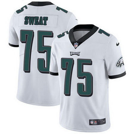 Nike Eagles #75 Josh Sweat White Mens Stitched NFL Vapor Untouchable Limited Jersey