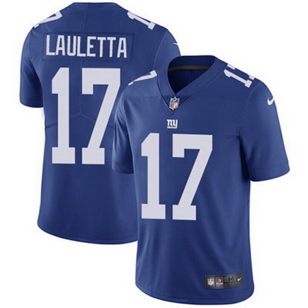 Nike Giants #17 Kyle Lauletta Royal Blue Team Color Mens Stitched NFL Vapor Untouchable Limited Jers