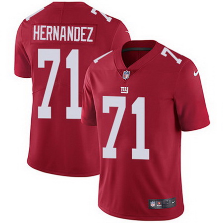 Nike Giants #71 Will Hernandez Red Alternate Mens Stitched NFL Vapor Untouchable Limited Jersey